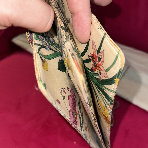 Gucci flora bloom wallet on chain mini crossbody purse interlocking GG chain - Picture 8 of 16